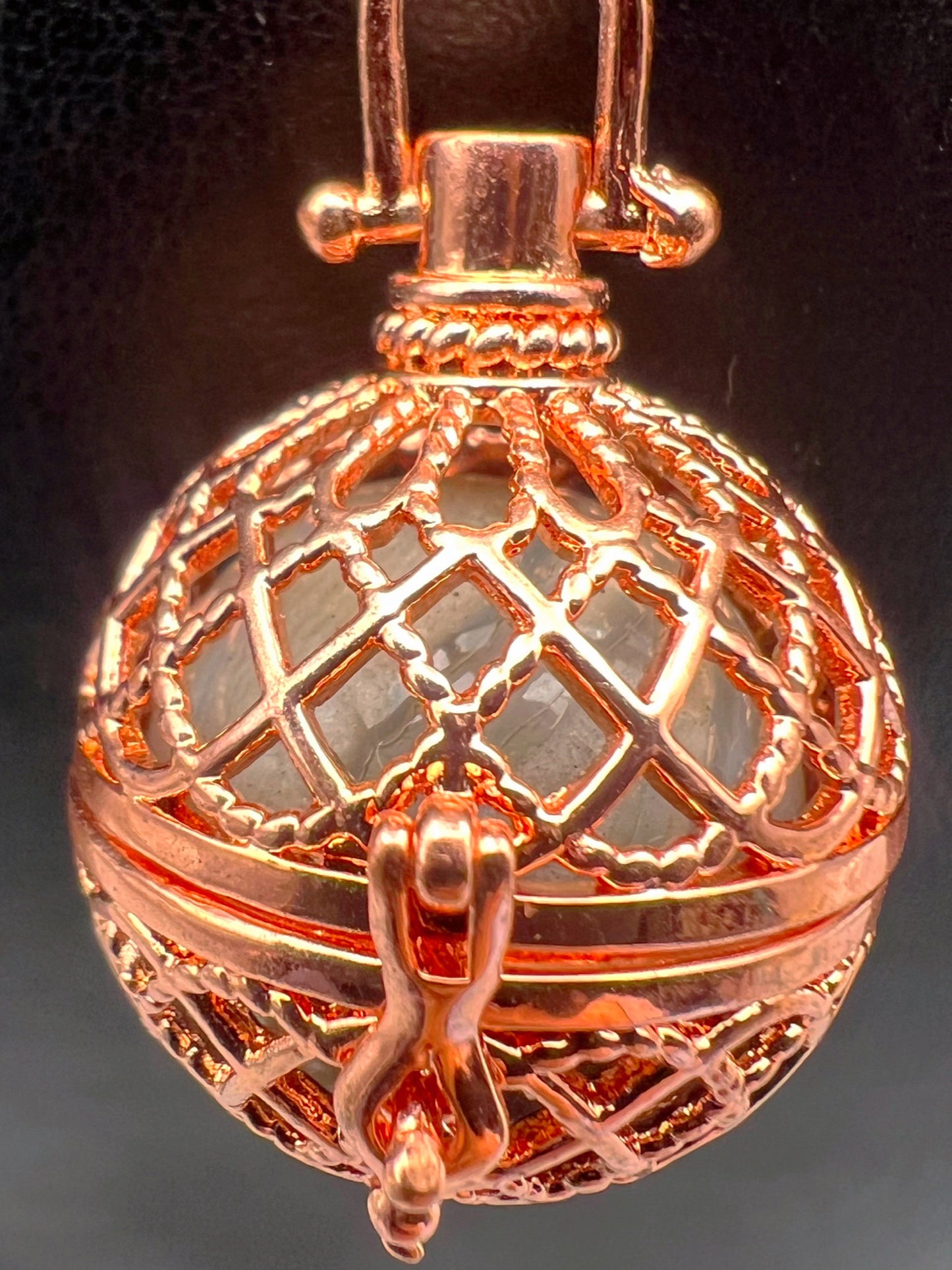 Rose Gold Captured World Necklace