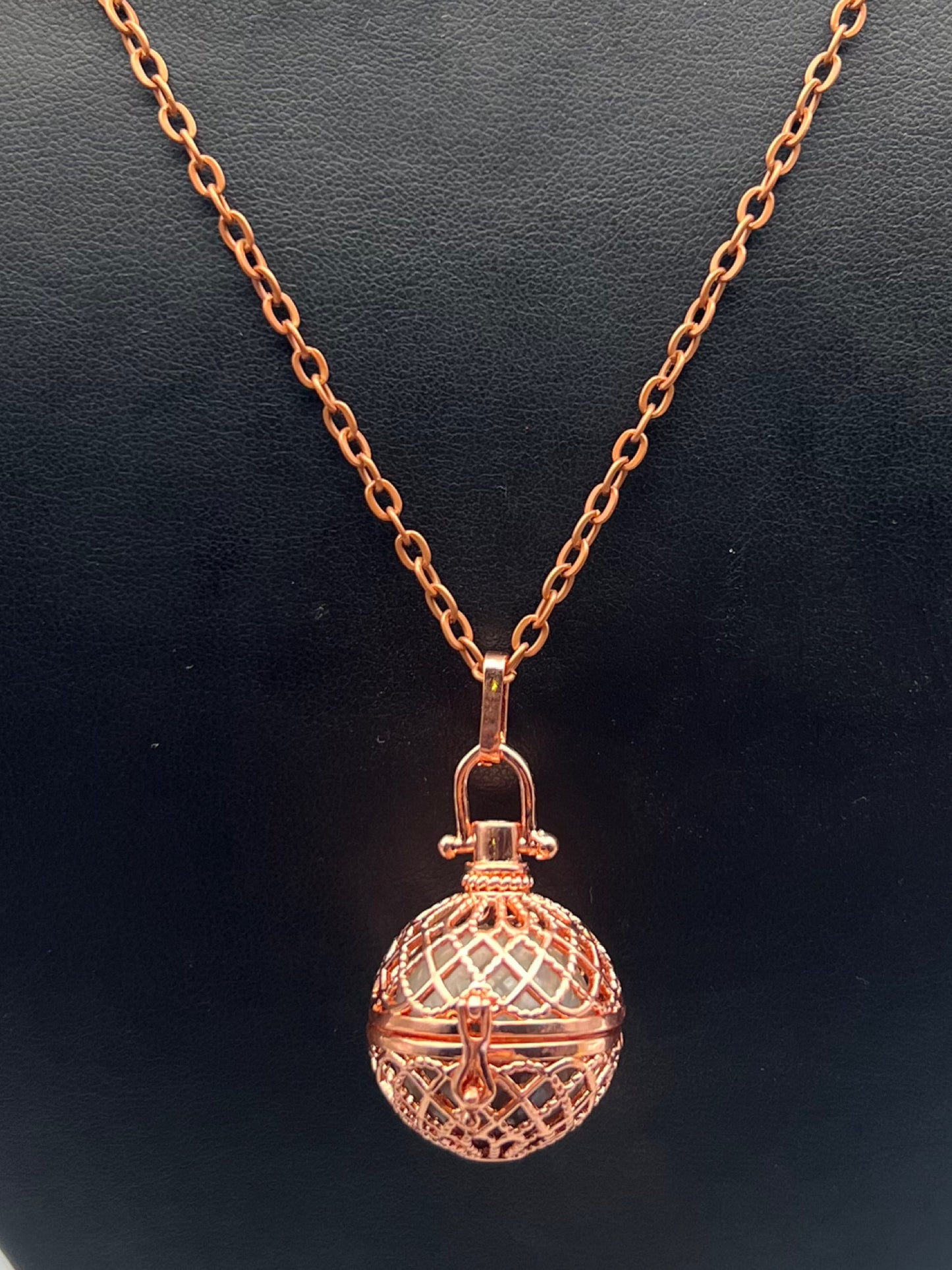 Rose Gold Captured World Necklace