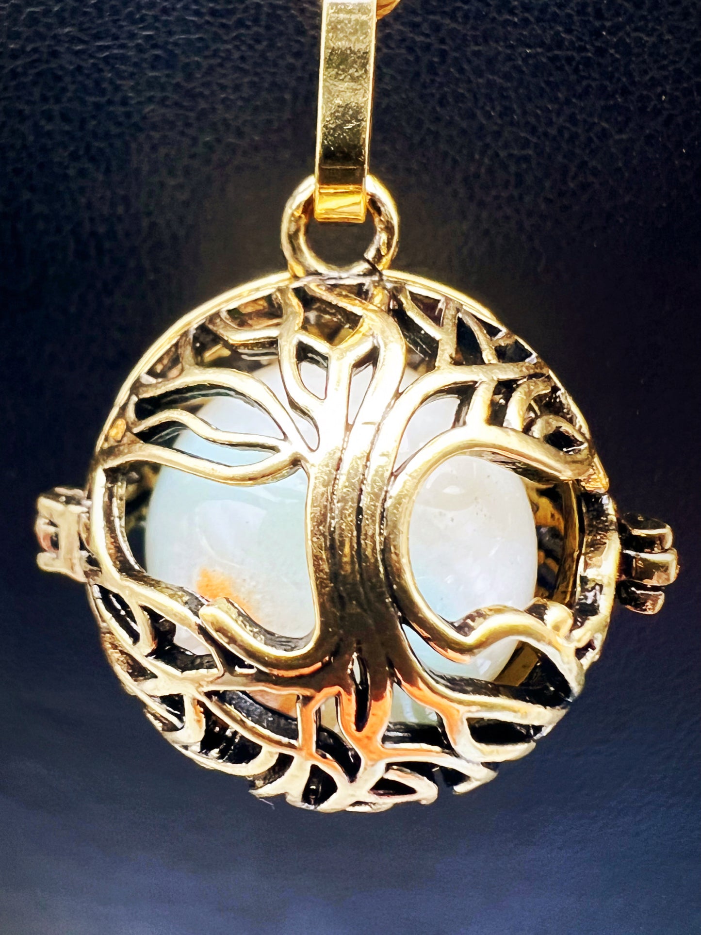 Golden Tree of Life & Amazonite Necklace