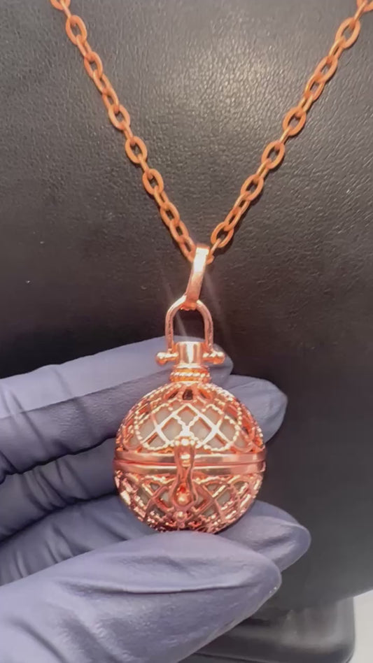 Rose Gold Captured World Necklace